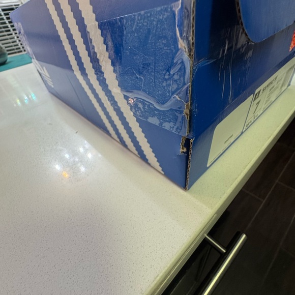 Adidas Samba NIB White w/ Mint Stripes with Gum Sole Size 7W - Picture 16 of 16